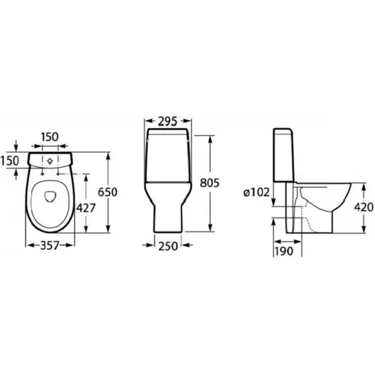 Унитаз под бачок Victoria Nord, 342ND7000, Roca
